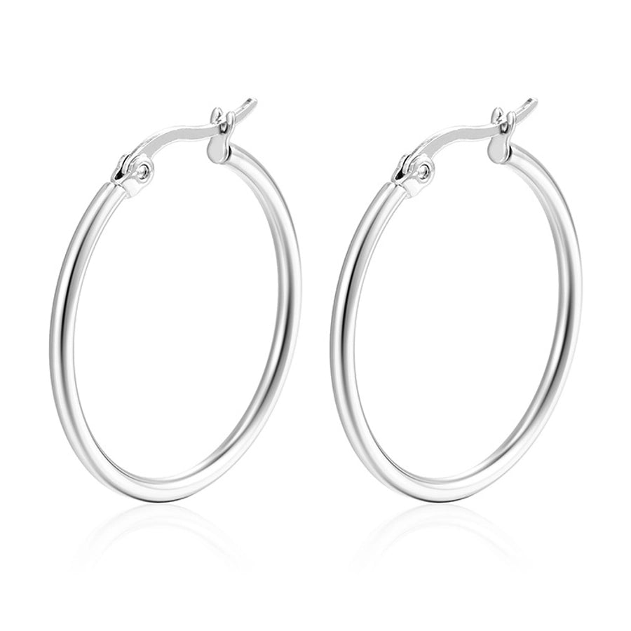 Hoop Earrings [201 Stainless Steel,18K Gold Plated]