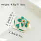 Vintage Flower Enamel Ring [Stainless Steel]