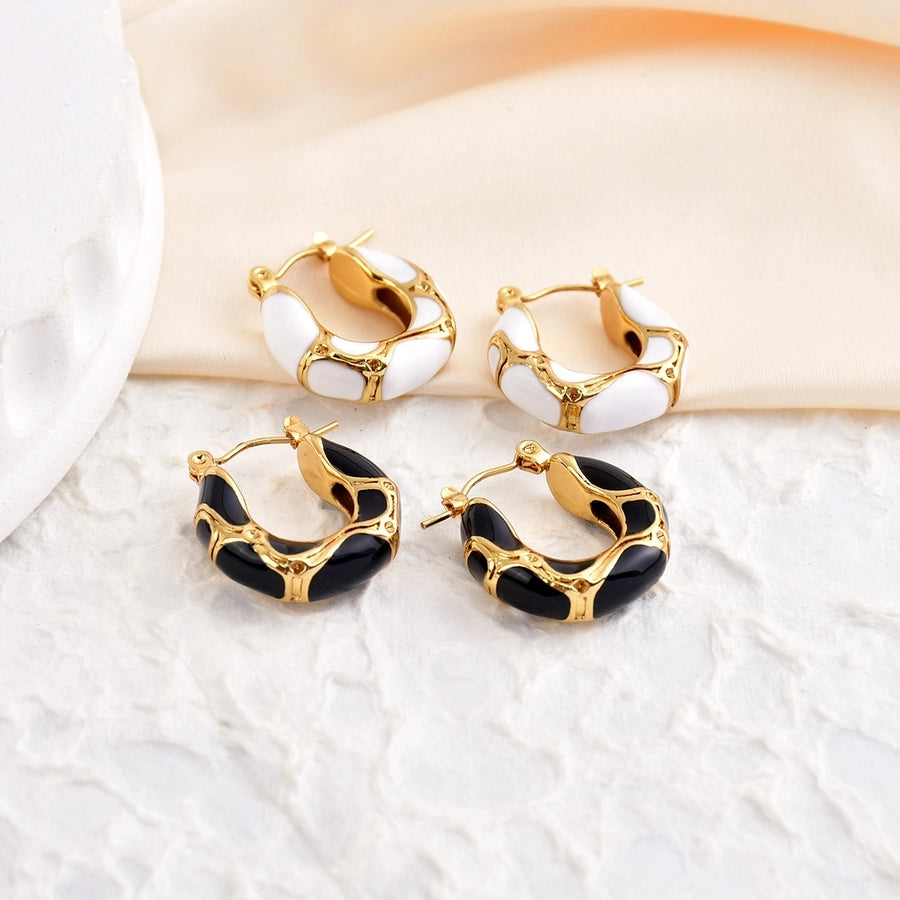 Retro Circle Earrings [304 Stainless Steel,18K Gold Plated]