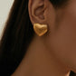 Artistic Heart Shape Earrings [304 Stainless Steel, 18K Gold Plated]