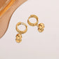 Gold Ball Earrings [304 Stainless Steel,18K Gold Plated]