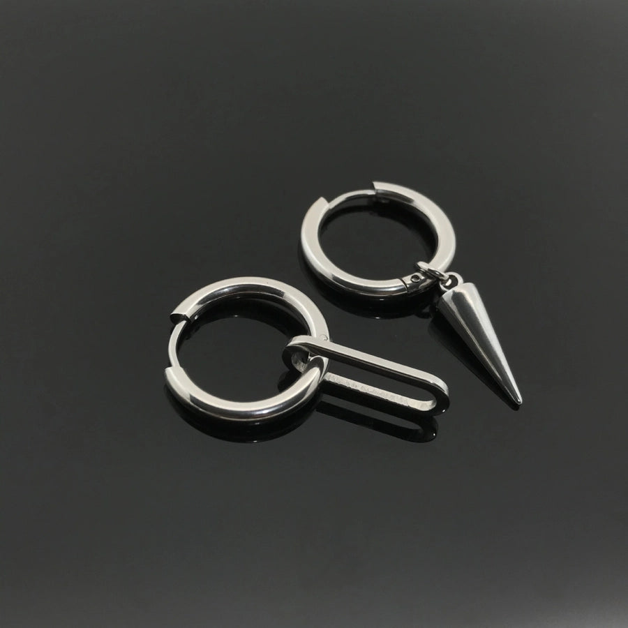 1 piece Hoop Drop Earrings [Stainless Steel]