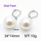 Round Oval Pearl Earrings [304 Stainless Steel]