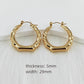 Vintage Style U Shape Earrings [304 Stainless Steel, 18K, 24K Gold Plated]