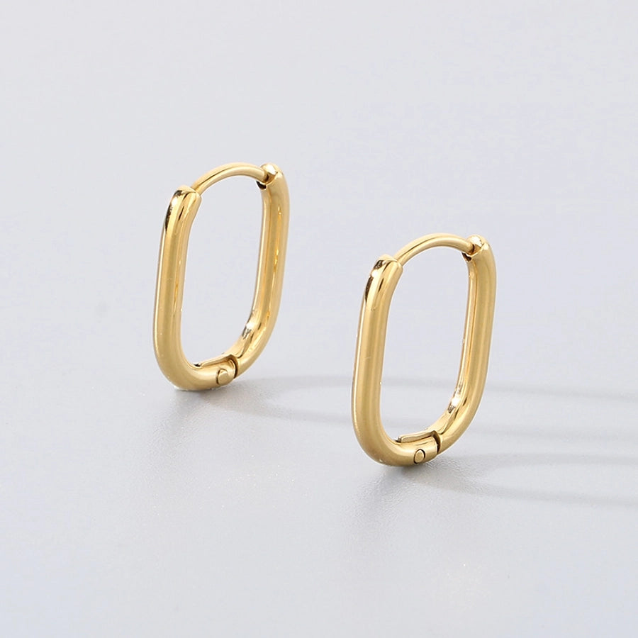 U-Shaped Earrings [Stainless Steel]