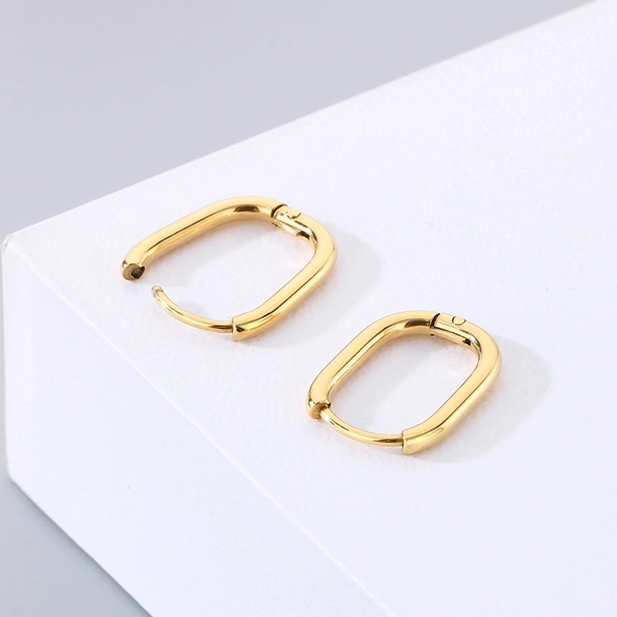 U-Shaped Earrings [Stainless Steel]