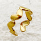 Heart Shape Ring [304 Stainless Steel 14K Gold Plated]