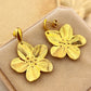 Retro Flower Drop Earrings [304 Stainless Steel,18K Gold Plated]