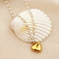 Heart Shape Necklace [304 Stainless Steel,18K Gold Plated]