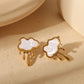 Dripping Clouds Acrylic Earrings [304 Stainless Steel,18K Gold Plated]