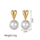 Pearl Gold Earrings [304 Stainless Steel]