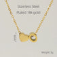 Letter Heart Shape Pendant Necklace [304 Stainless Steel,18K Gold Plated]