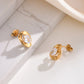 Oval Zircon 1Earrings [201 Stainless Steel,18K Gold Plated]