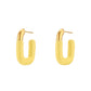 Pastel U Shaped Earrings [304 Stainless Steel,18K Gold Plated]