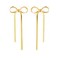 Bow Knot Drop Earrings [304 Stainless Steel 18K Gold Plated]