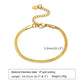 Snake Chain Bracelets [304 Stainless Steel, 18K Gold Plated]