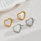 Mix Heart Zircon Designs Earrings [304 Stainless Steel,18K Gold Plated]