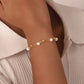 Imitation Pearl Layered Chain Bracelet [201 Stainless Steel, 18K Gold Plated]