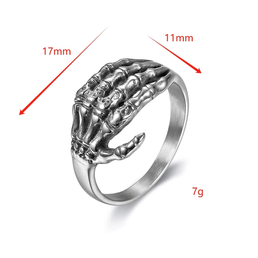 Punk Hand Skull Ring [304 Stainless Steel]