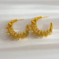 Moon Twist Earrings [304 Stainless Steel,18K Gold Plated]