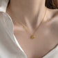 Double Heart Necklace [304 Stainless Steel,18K Gold Plated]