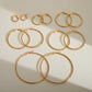 Thin Hoop Earrings [304 Stainless Steel,18K Gold Plated]