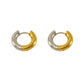 Silva Gold Hoop Earrings [304 Stainless Steel,18K Gold Plated]