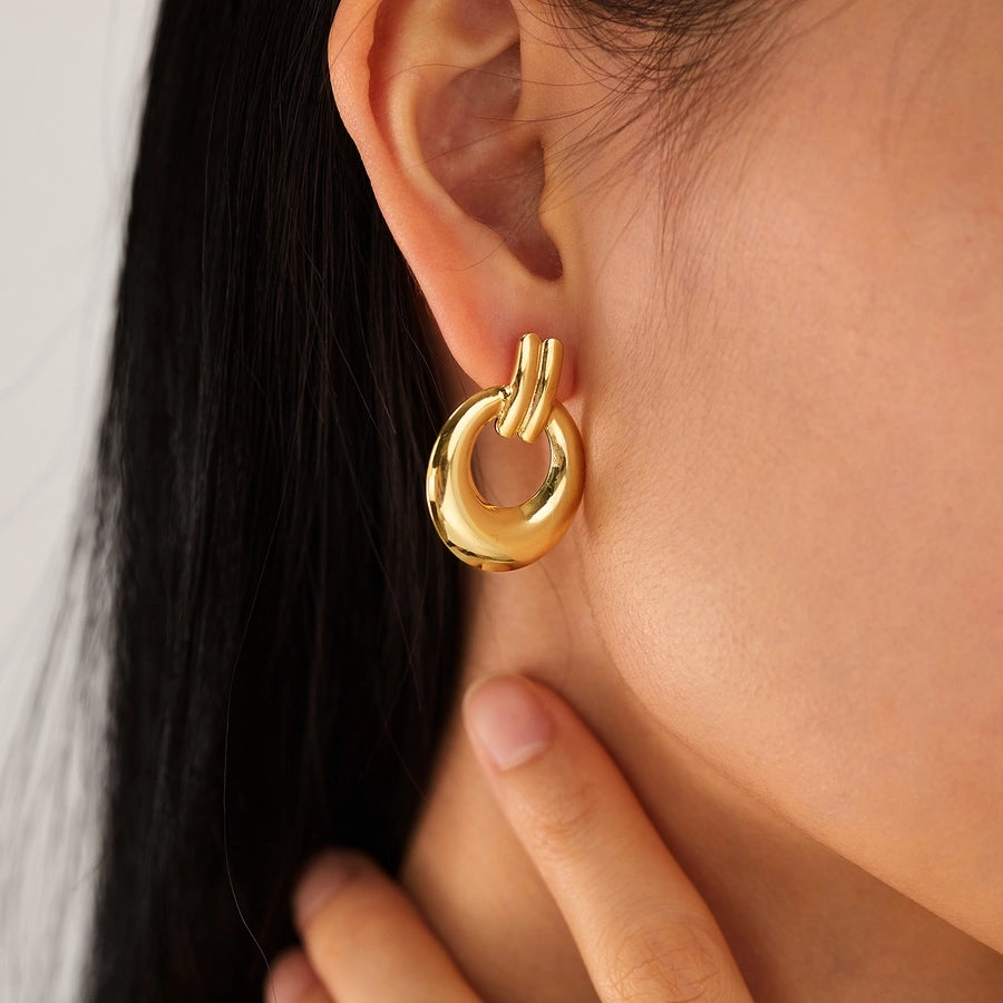 Geometric Earrings [304 Stainless Steel,18K Gold Plated]