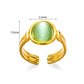 Estilo vintage Oval Opal Inclay Open Ring [304 Aço inoxidável]