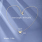 Letter Heart Shape Necklace [304 Stainless Steel,18K Gold Plated]