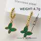 Butterfly Drop Earrings [304 Stainless Steel,18K Gold Plated]