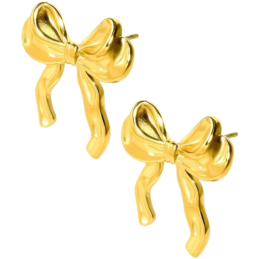 Bow Knot Stud Earrings [304 Stainless Steel]