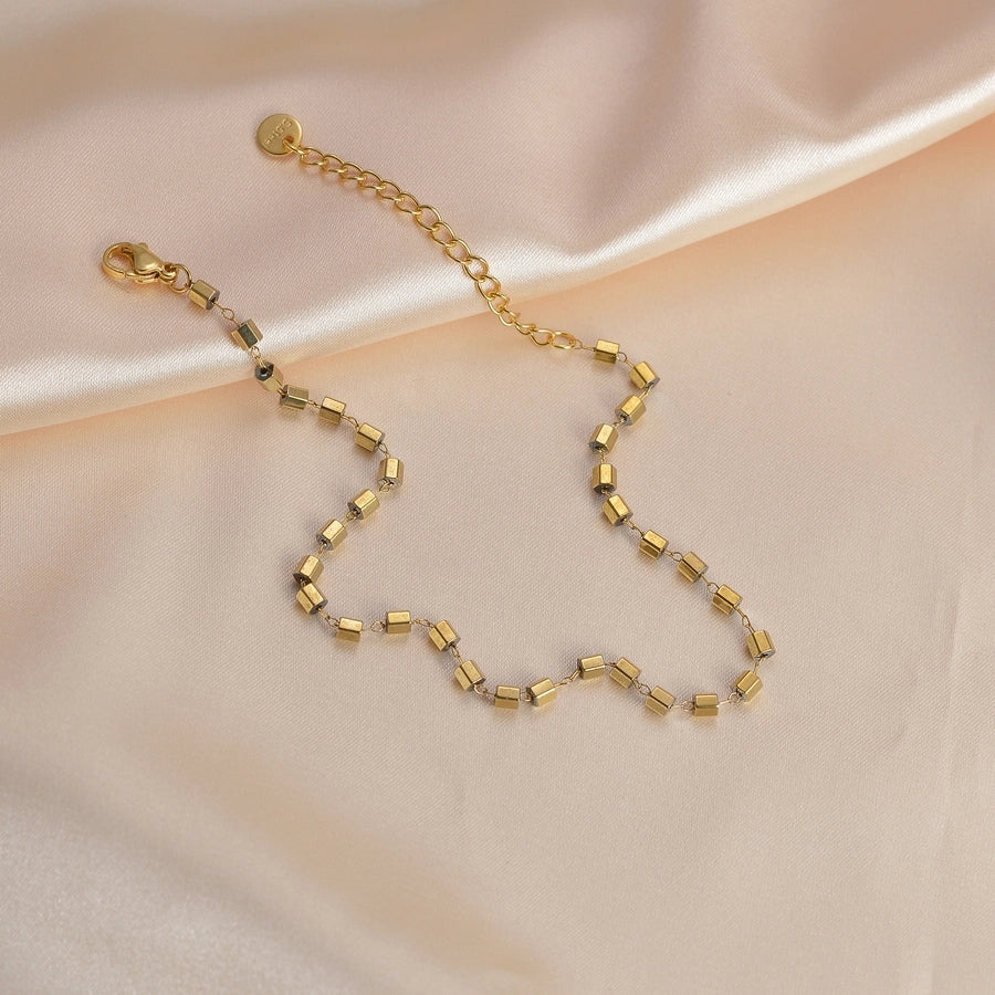 Heart Shape Anklet [304 Stainless Steel, 14K Gold Plated]