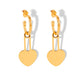 Heart/Rhombus/Round Drop Earrings [304 Stainless Steel,18K Gold Plated]