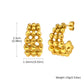 Round Ball Hoop Earrings [304 Stainless Steel,18K Gold Plated]