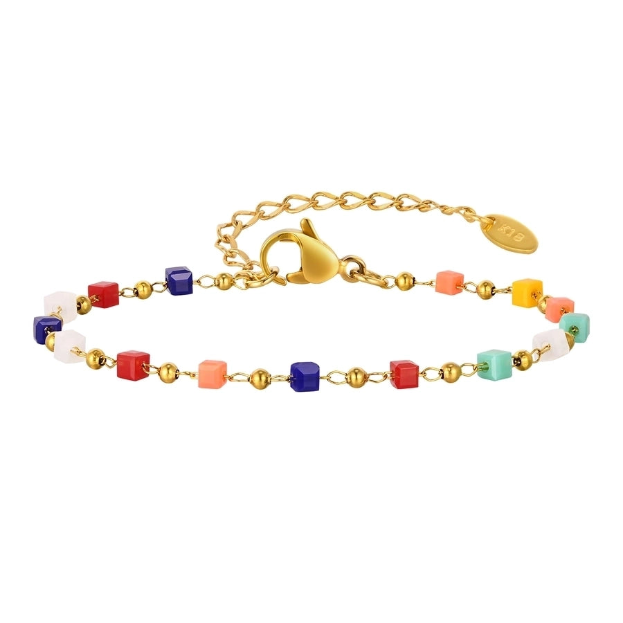 Colorful Beads Necklace/Bracelets [201 Stainless Steel]