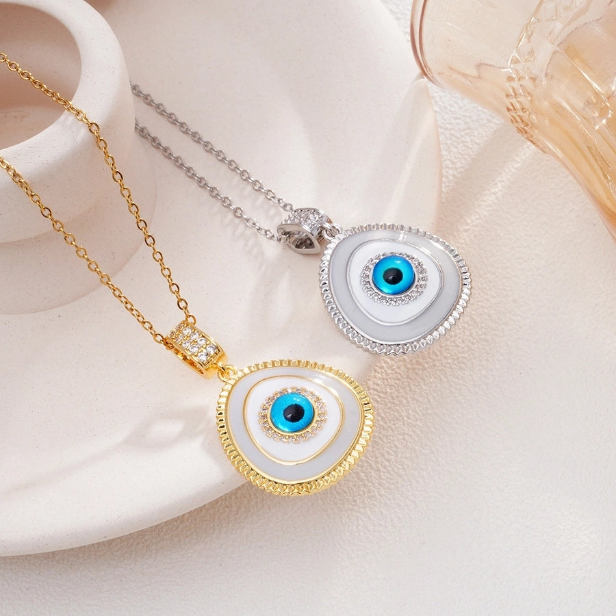 Eye Pendant Necklace [304 Stainless Steel,Copper]