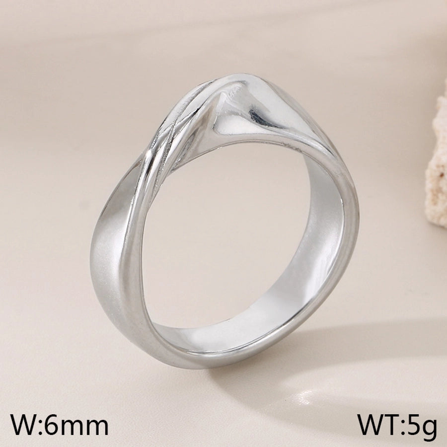 Simple Style Geometric Ring [304 Stainless Steel, 18K Gold Plated]