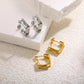 Square Stud Earrings [304 Stainless Steel,18K Gold Plated]