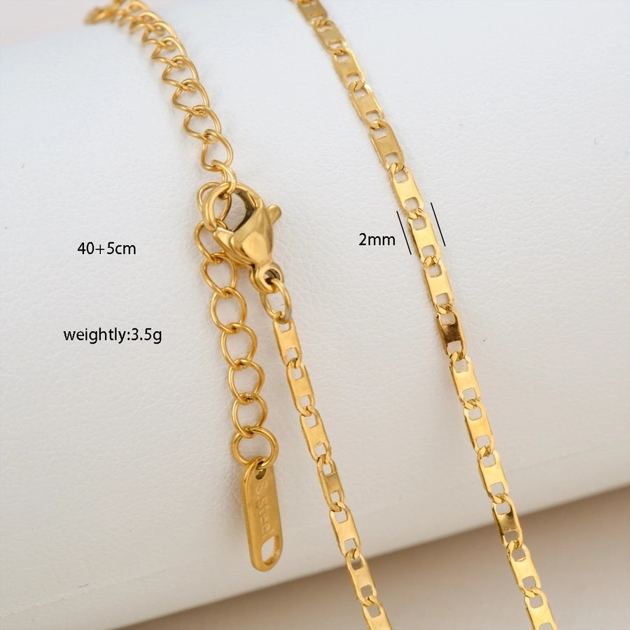 Chain Necklace [304 Stainless Steel,18K Gold Plated]