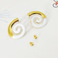 Spiral Stripe Thread Earrings [304 Stainless Steel,18K Gold Plated]