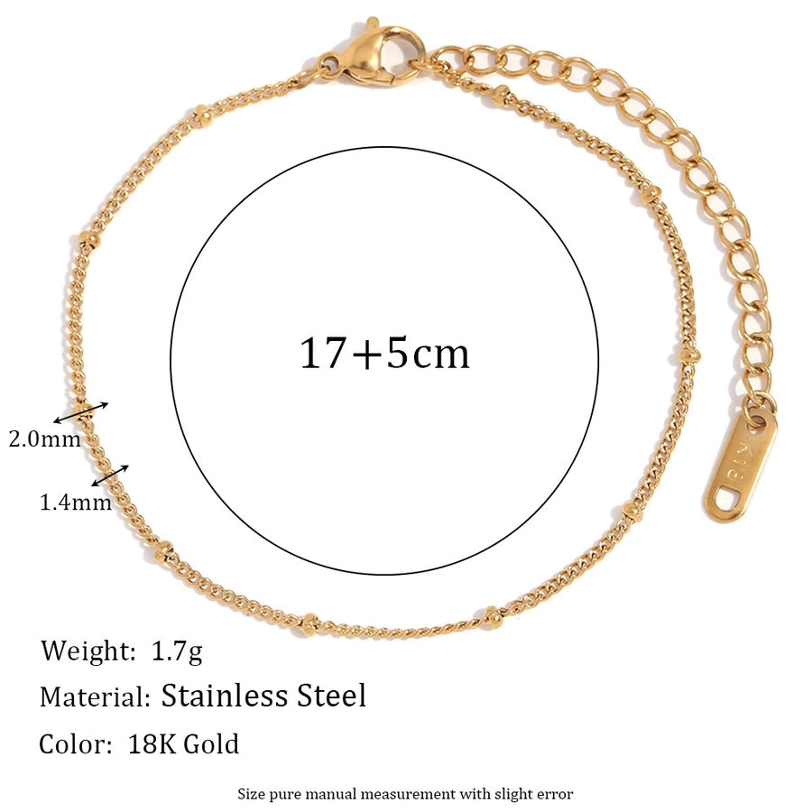 Braccialetti a catena [304 acciaio inossidabile, oro 18K placcato]