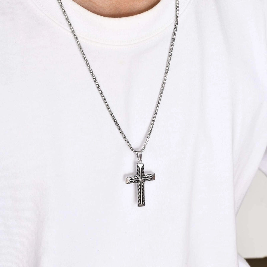 Cross Pendant Necklace [304 Stainless Steel]