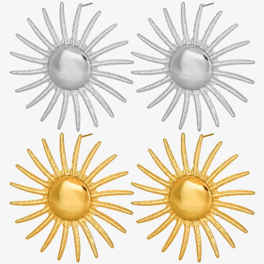 sUN eARRINGS [304 Stainless Steel]