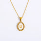 Letter Necklace [201,304 Stainless Steel,18K Gold Plated]