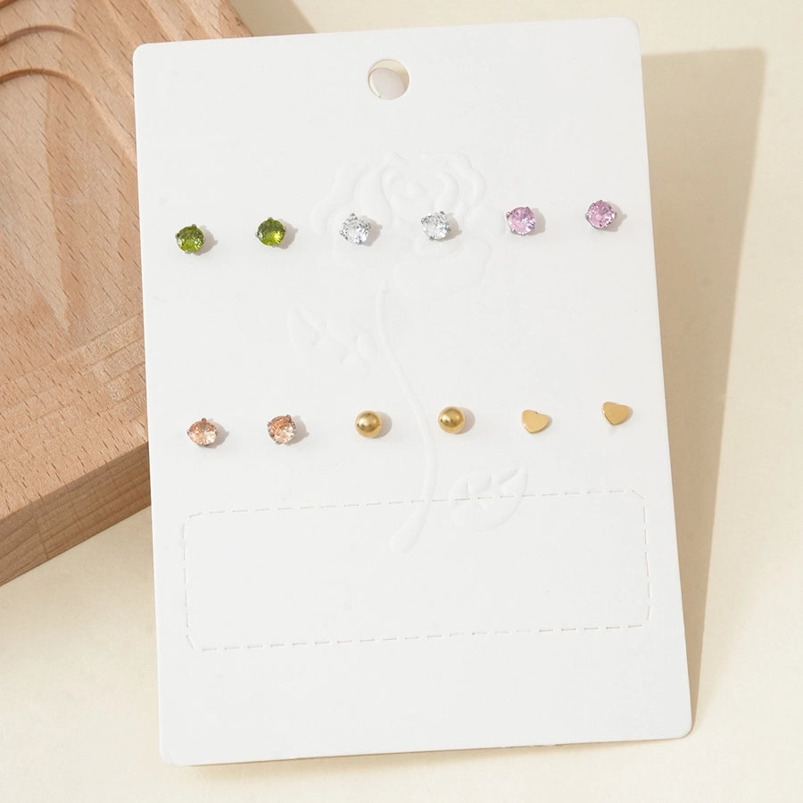 Random Style Earrings Sets [304 Stainless Steel, 14K Gold Plated]