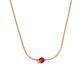 Round Zircon Necklace [304 Stainless Steel,18K Gold Plated]