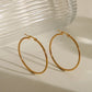 Thin Hoop Earrings [304 Stainless Steel,18K Gold Plated]