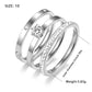 Trio Zircon Band Rings [304 Stainless Steel]