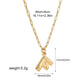 Sieraden preppy stijl solide kleur glanzende letter 304 roestvrijstalen hanger ketting